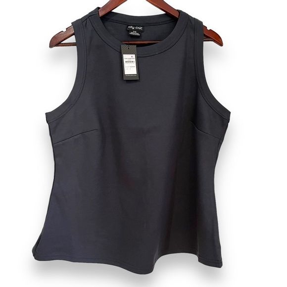City Chic grey sleeveless tank top size small - Picture 1 of 7